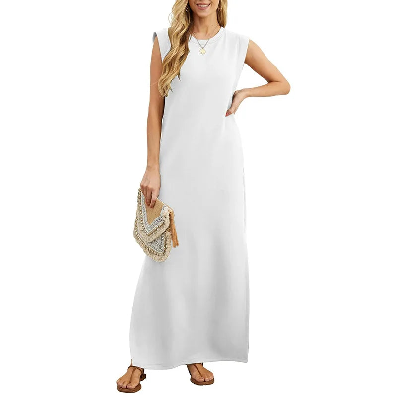 Vestido Elisa - Sem Mangas Leve e Soltinho- Ideal para diversas ocasiões e eventos+ Frete Grátis