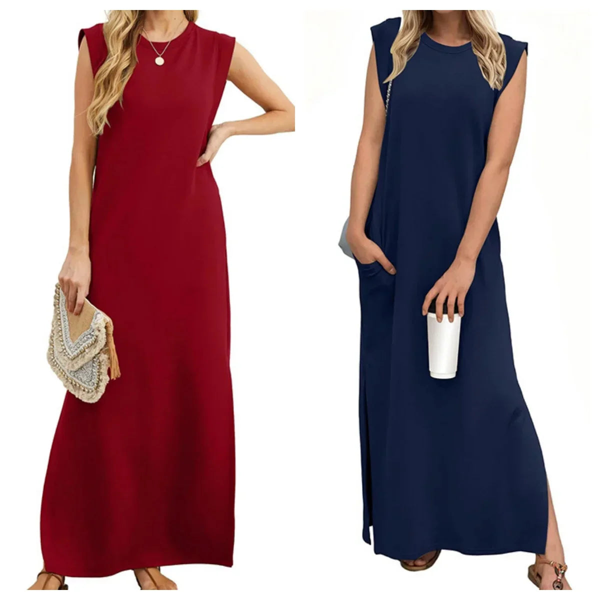 Vestido Elisa - Sem Mangas Leve e Soltinho- Ideal para diversas ocasiões e eventos+ Frete Grátis