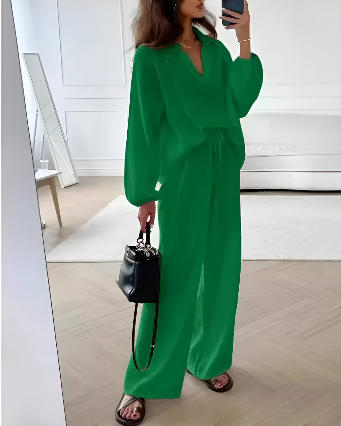 Conjunto Madri | 2 Peças - Linho Premium- Elegância e Sofisticação Perfeito Pra Você! + Frete Grátis