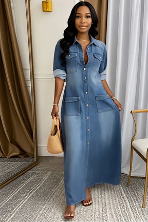 Vestido Tereza Longo Solto- Um toque romântico e moderno +Frete Grátis