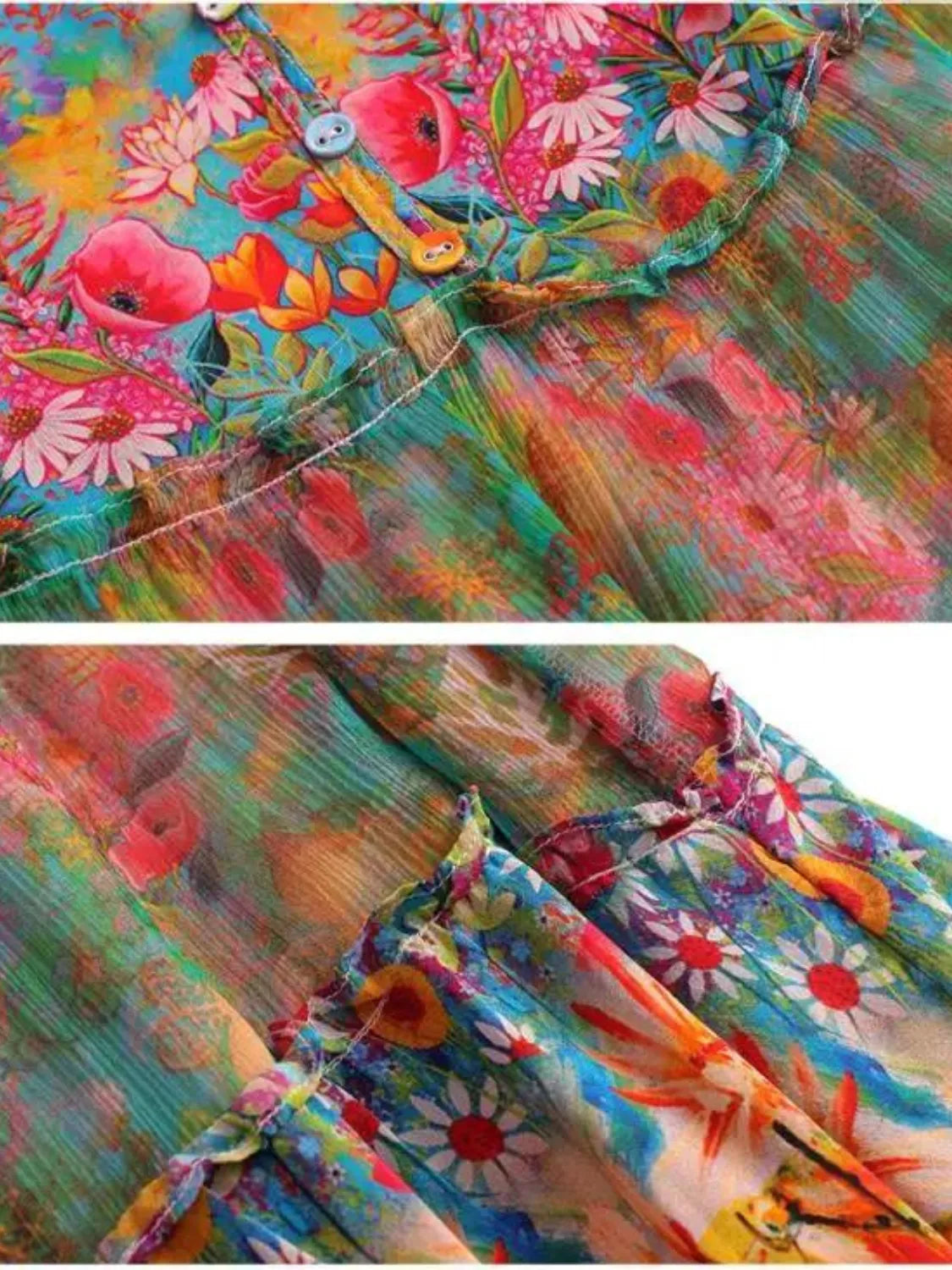 Vestido Feminino Midi Estampado Floral Primavera- Fresquinho e Elegante + Frete Grátis