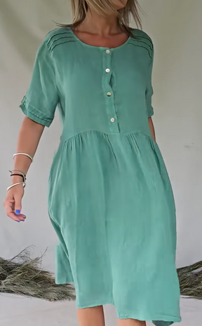 Vestido Bianca- Linho Premium - Leve e Soltinho, Ideal para diversas ocasiões!