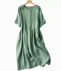 Vestido Bianca- Linho Premium - Leve e Soltinho, Ideal para diversas ocasiões!