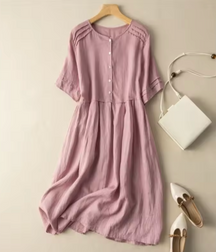 Vestido Bianca- Linho Premium - Leve e Soltinho, Ideal para diversas ocasiões!