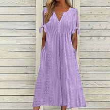 Vestido de Renda Luísa - Perfeito para dias quentes, encontros especiais ou passeios ao ar livre. (Verão 2026) + Frete Grátis
