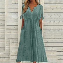 Vestido de Renda Luísa - Perfeito para dias quentes, encontros especiais ou passeios ao ar livre. (Verão 2026) + Frete Grátis