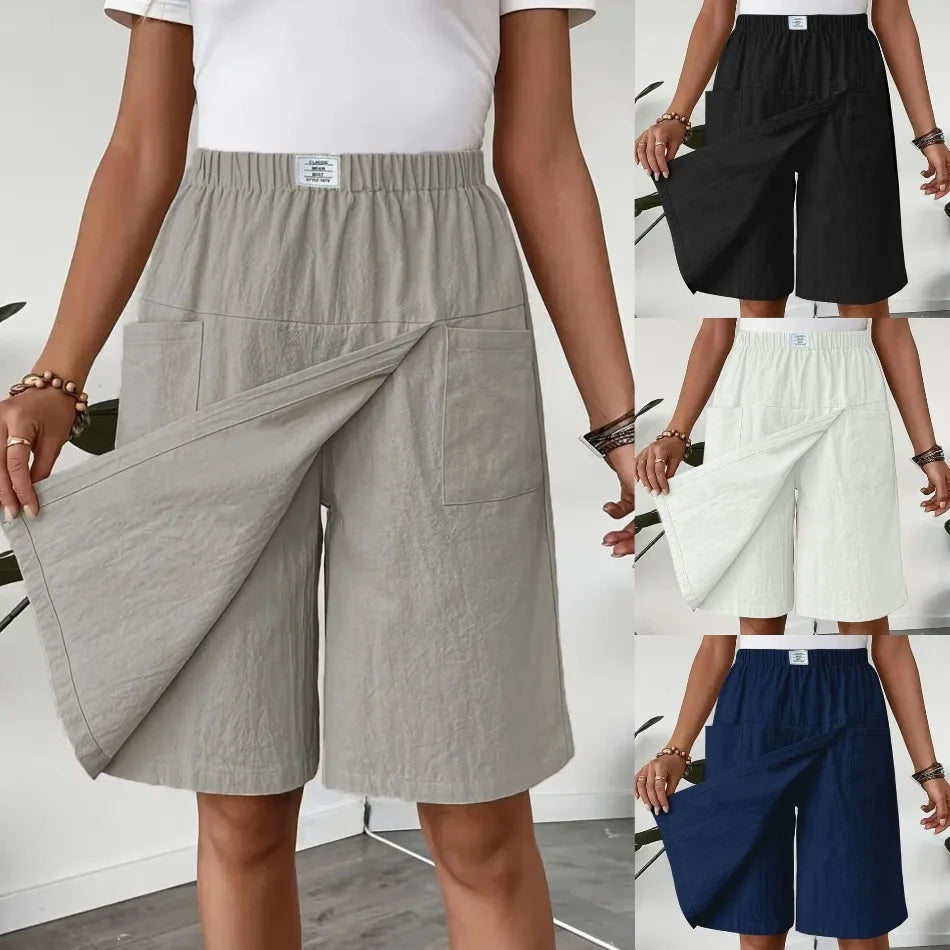 Shorts Saia Melissa- Confeccionado em Linho de Algodão com Conforto Premium