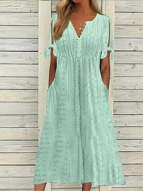Vestido de Renda Luísa - Perfeito para dias quentes, encontros especiais ou passeios ao ar livre. (Verão 2026) + Frete Grátis
