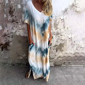 Vestido Feminino Delicada - Longo e Soltinho em V- O charme do verão + Frete Grátis