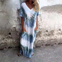 Vestido Feminino Delicada - Longo e Soltinho em V- O charme do verão + Frete Grátis