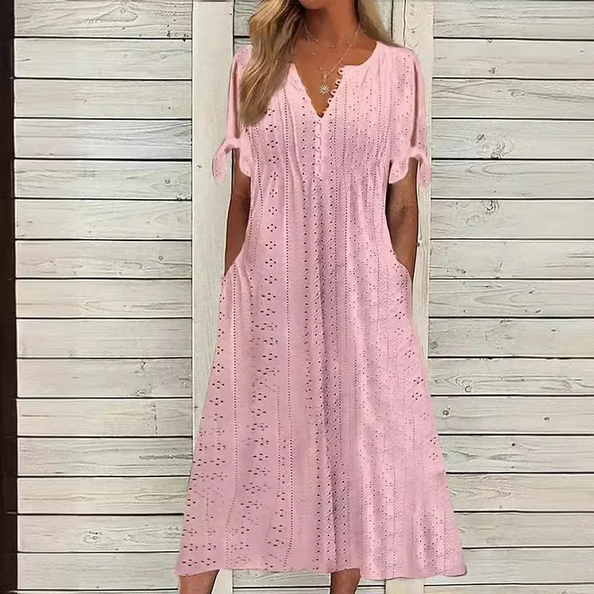 Vestido de Renda Luísa - Perfeito para dias quentes, encontros especiais ou passeios ao ar livre. (Verão 2026) + Frete Grátis