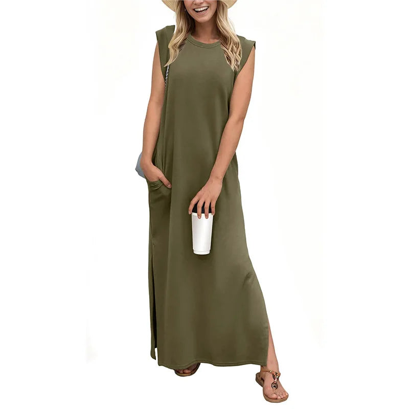 Vestido Elisa - Sem Mangas Leve e Soltinho- Ideal para diversas ocasiões e eventos+ Frete Grátis