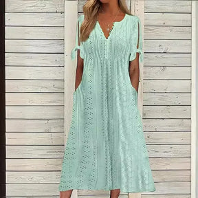 Vestido de Renda Luísa - Perfeito para dias quentes, encontros especiais ou passeios ao ar livre. (Verão 2026) + Frete Grátis