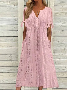 Vestido de Renda Luísa - Perfeito para dias quentes, encontros especiais ou passeios ao ar livre. (Verão 2026) + Frete Grátis