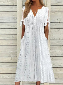 Vestido de Renda Luísa - Perfeito para dias quentes, encontros especiais ou passeios ao ar livre. (Verão 2026) + Frete Grátis