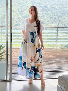 Vestido Estampado Yasmin- Rico em detalhes que vão te encantar+ Frete Grátis