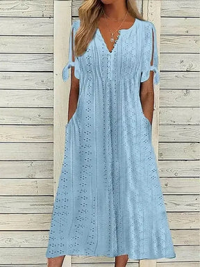 Vestido de Renda Luísa - Perfeito para dias quentes, encontros especiais ou passeios ao ar livre. (Verão 2026) + Frete Grátis
