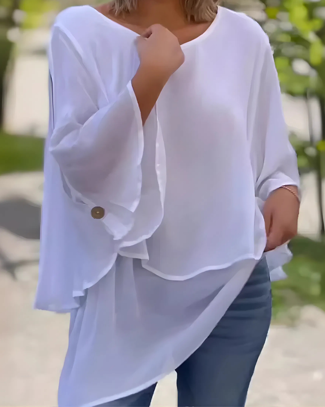 Camisa Elegante  | Vintage - Linho Puro (Leve e Charmosa e Soltinha)+ Frete Grátis + Frete Grátis