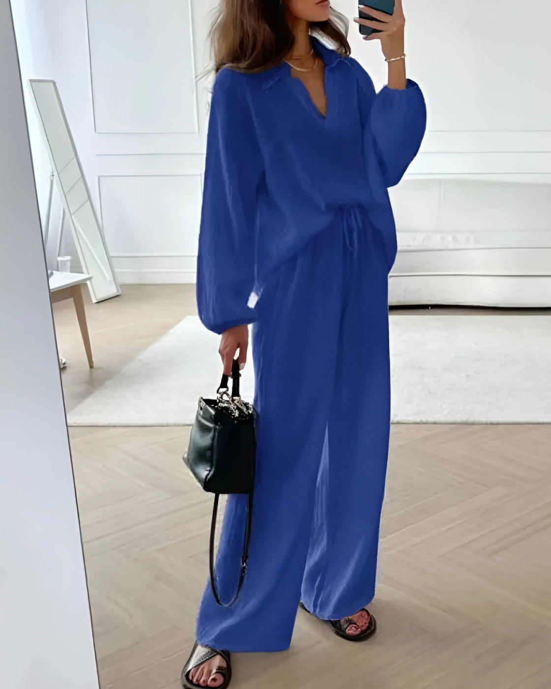 Conjunto Madri | 2 Peças - Linho Premium- Elegância e Sofisticação Perfeito Pra Você! + Frete Grátis