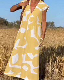 Vestido Elisa Primavera-Verão | Decote em V - Fresco e Soltinho