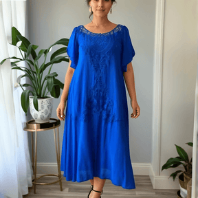 Vestido Mary Em Algodão com Detalhes em Renda / Sofisticação e Leveza para Encantar!