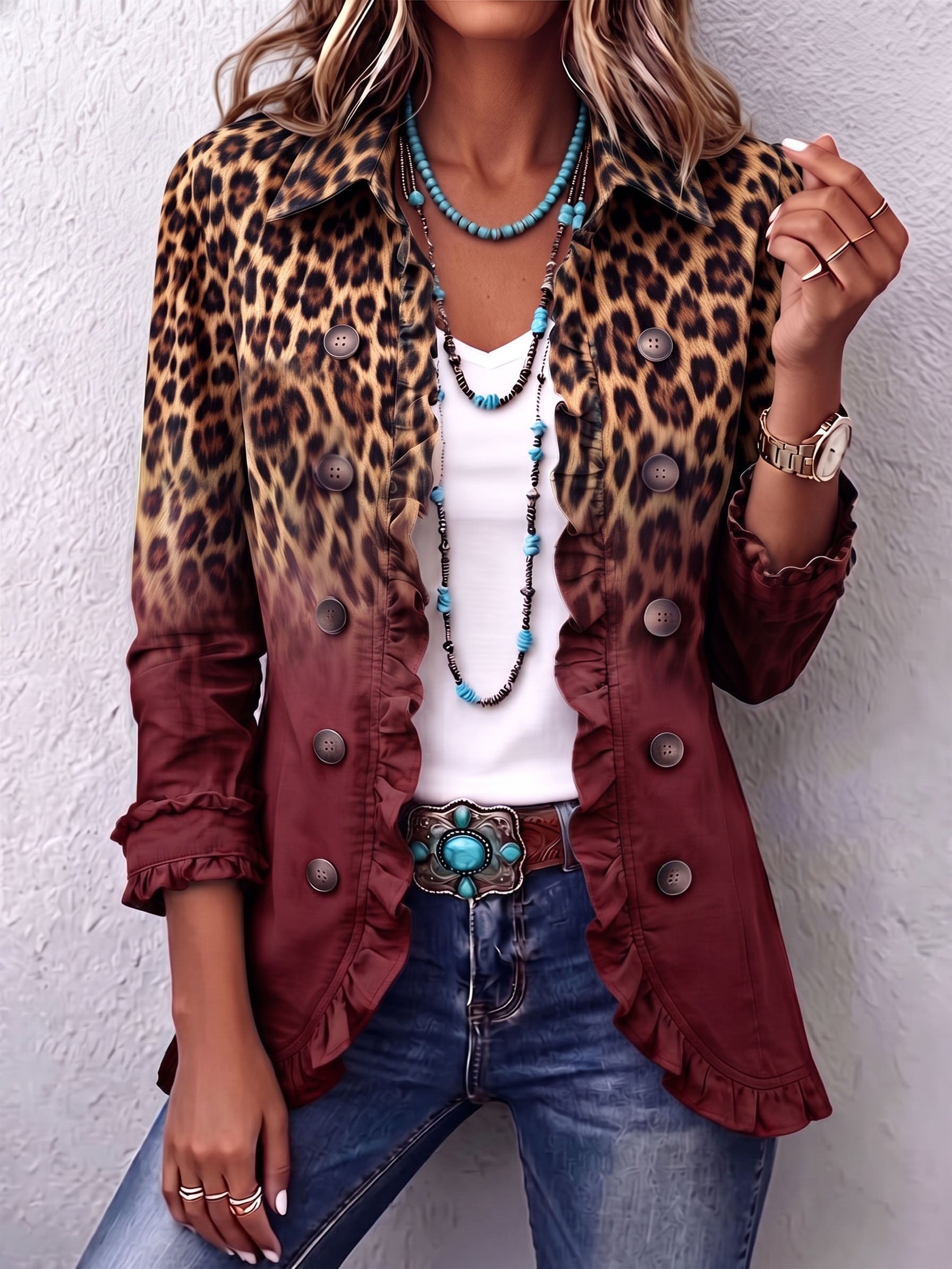 Blazer Leopardo- Moderno, estiloso e confortável. +Frete Grátis+ Desconto especial